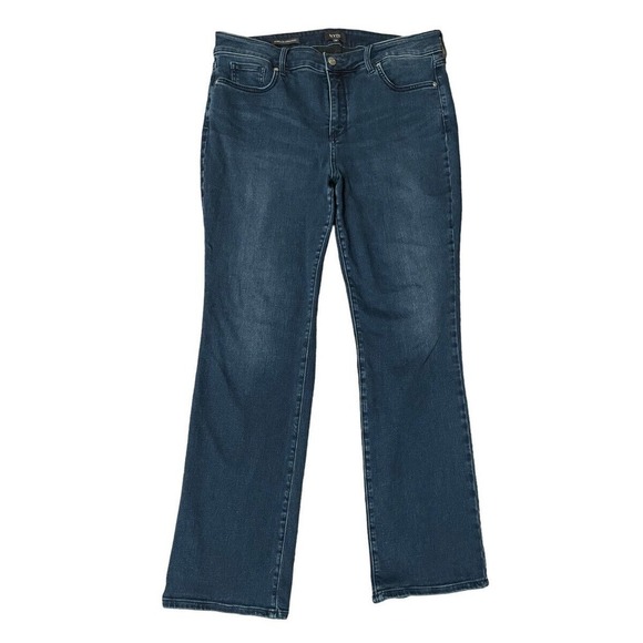 NYDJ Marilyn Straight Leg Jeans Women's Size 16 Stretch Dark Wash Denim - Picture 1 of 8